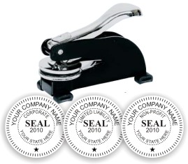 Corporate Seals and Stamps. Professional seals and stamps for corporations, engineers, architects. EZ Order by state. Self inking corporate stamps. Pre inked corporate stamps. Corporate embossers and seals. Secure ordering. Free Shipping.