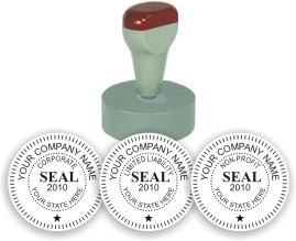 Corporate Seals and Stamps. Professional seals and stamps for corporations, engineers, architects. EZ Order by state. Self inking corporate stamps. Pre inked corporate stamps. Corporate embossers and seals. Secure ordering. Free Shipping.