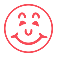 Happy Face pre-inked rubber stamp available in red ink with an impression size of 5/8" in diameter. Fast and free shipping on orders over $75!