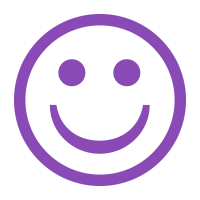 Basic Smiley pre-inked rubber stamp available in purple ink with an impression size of 5/8" in diameter. Fast and free shipping on orders over $75!