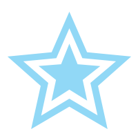Outlined Star pre-inked rubber stamp available in light blue ink with an impression size of 5/8" in diameter. Fast and free shipping on orders over $75!