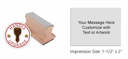 Customize this rubber stamp w/ up to 8 lines of text/your artwork! Great for logos or addresses! Separate ink pad required. Free shipping on orders over $75!
