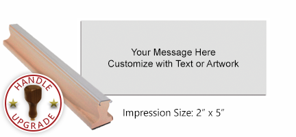 Customize this stamp w/ up to 12 lines of text/artwork! Works great for logos or invitation stamps! Separate ink pad required. Orders over $75 ship free!