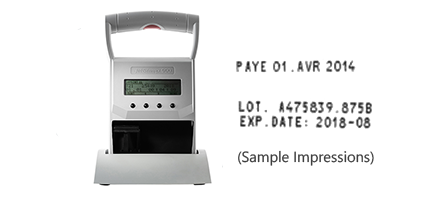 The jetStamp EM-990 stamp prints up to 2 lines, 20 characters per line on porous and non-porous surfaces. Replaceable cartridges. Orders over $75 ship free!