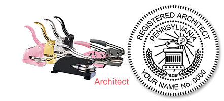This professional architect embosser for the state of Pennsylvania adheres to state regulations and makes top quality impressions. Orders over $75 ship free.
