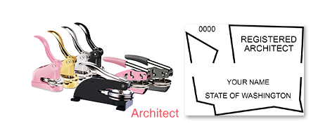 This professional architect embosser for the state of Washington adheres to state regulations and makes top quality impressions. Orders over $75 ship free.