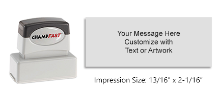 This customizable pre-inked Q-D stamp allows up to 4 lines of text or simple artwork. Will last for thousands of impressions before needing to be refilled!