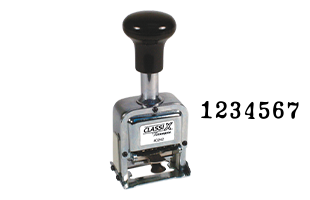 This Xstamper brand auto numbering machine features 7 wheels and 7 different automation modes. Comes in black ink only. Orders over $75 ship free!
