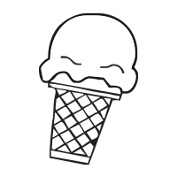 Ice cream on cone self-inking rubber stamp available in your choice of 4 sizes and 11 ink colors. Refillable with Ideal ink. Orders over $75 ship free!