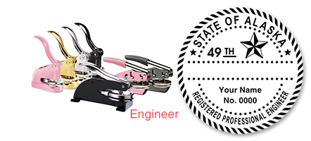 This professional engineer embosser for the state of Alaska adheres to state regulations and provides top quality impressions. Orders over $75 ship free!