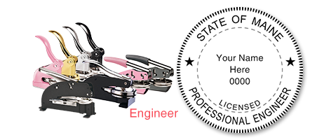 This professional engineer embosser for the state of Maine adheres to state regulations and provides top quality impressions. Orders over $75 ship free!