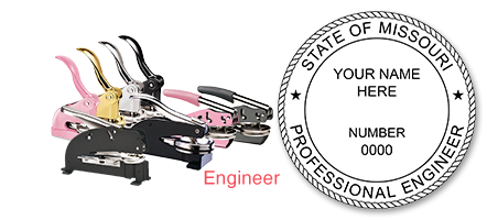 This professional engineer embosser for the state of Missouri adheres to state regulations and provides top quality impressions. Orders over $75 ship free!