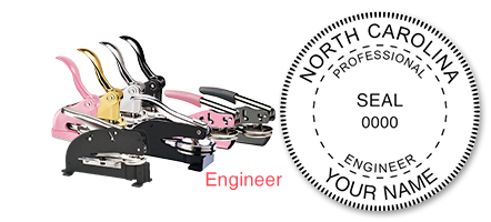 This professional engineer embosser for the state of N. Carolina adheres to state regulations & provides top quality impressions. Orders over $75 ship free!