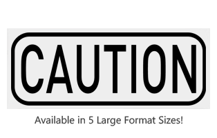 This Rectangle Caution large stock message stamp comes on a wood hand stamp and in one of 5 sizes. Separate ink pad required. Orders over $75 ship free!