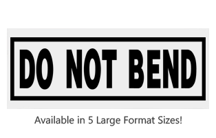 This Rectangle Do Not Bend large stock message stamp comes on a wood hand stamp and in one of 5 sizes. Separate ink pad required. Orders over $75 ship free!