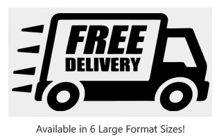 This Free Delivery large stock message stamp comes on a wood stamp and in your choice of 6 sizes. Separate ink pad required. Orders over $75 ship free!