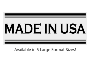 This Rectangle Made In USA large stock message comes on a wood hand stamp and in a choice of 5 sizes. Separate ink pad required. Orders over $75 ship free!