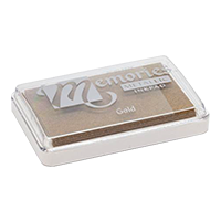 This 2-1/8" x 3-1/4" Memories brand stamp pad leaves golden, shimmering and iridescent impressions. Fast & free shipping on orders $75 and over!