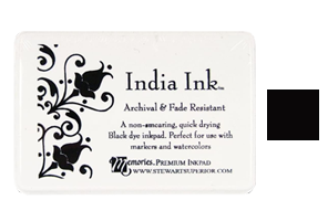This 2-1/4” x 3-1/2” stamp ink pad comes in India ink black and is excellent for paper crafts. Acid free and fade-resistant. Orders over $75 ship free!