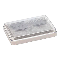 This 2-1/8" x 3-1/4" Memories brand stamp pad leaves silver, shimmering and iridescent impressions. Orders over $75 ship free!
