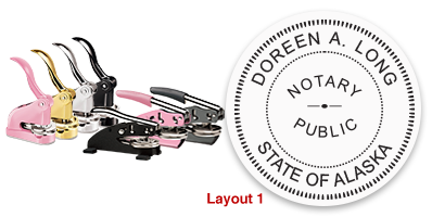 This notary public embosser for the state of Alaska adheres to state regulations and provides top quality embossed impressions. Orders over $75 ship free!