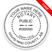 This notary public stamp for the state of Arkansas adheres to state regulations and provides top quality impressions. Orders over $75 ship free!