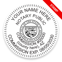 This notary public stamp for the state of Arizona adheres to state regulations and provides top quality impressions. Orders over $75 ship free!