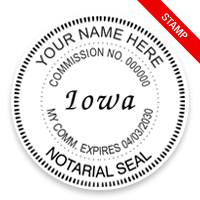 This notary public stamp for the state of Iowa adheres to state regulations and provides top quality impressions. Fast & free shipping on orders $75 and over!
