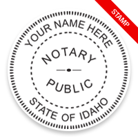 This notary public stamp for the state of Idaho adheres to state regulations and provides top quality impressions. Fast & free shipping on orders $75 & over!