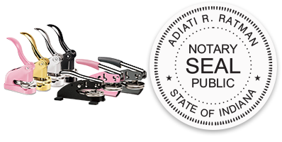 This notary public embosser for the state of Indiana adheres to state regulations and provides top quality embossed impressions. Orders over $75 ship free!