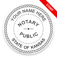 This notary public stamp for the state of Kansas adheres to state regulations and provides top quality impressions. Fast and free shipping on orders over $75!