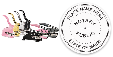 This notary public embosser for the state of Maine adheres to state regulations and provides top quality embossed impressions. Orders over $75 ship free!