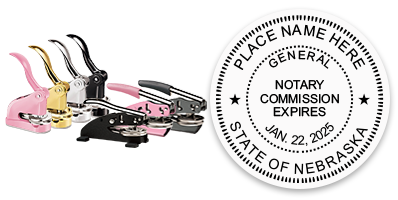 This notary public embosser for the state of Nebraska adheres to state regulations and provides top quality embossed impressions. Orders over $75 ship free!