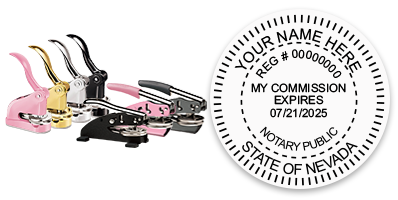 This notary public embosser for the state of Nevada meets state regulations and provides top quality embossed impressions. Orders over $75 ship free!