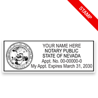 Top quality Nevada notary stamp ships in 1-2 days, meets all state requirements and is available on 5 mount choices. Free shipping on orders over $75!