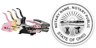 This notary public embosser for the state of Ohio meets state regulations and provides top quality embossed impressions. Orders over $75 ship free!