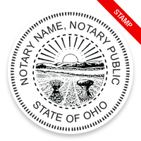 This notary public stamp for the state of Ohio adheres to state regulations and provides top quality impressions. Orders over $75 ship free!