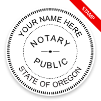 This notary public stamp for the state of Oregon adheres to state regulations and provides top quality impressions. Orders over $75 ship free!