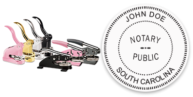 This notary public embosser for the state of South Carolina meets state regulations and provides top quality embossed impressions. Orders over $75 ship free!