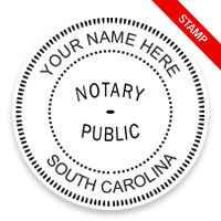 This notary public stamp for the state of South Carolina adheres to state regulations and provides top quality impressions. Orders over $75 ship free!