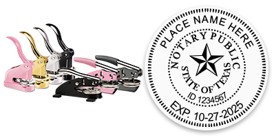 This notary public embosser for the state of Texas meets state regulations and provides top quality embossed impressions. Orders over $75 ship free!