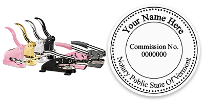 This notary public embosser for the state of Vermont meets state regulations and provides top quality embossed impressions. Orders over $75 ship free!