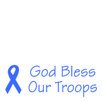Show patriotism w/ this God Bless Our Troops with ribbon self-inking stamp. Impression is 7/8" x 2-3/8" and comes in 11 ink colors. Orders over $75 ship free!