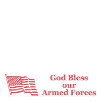 This self-inking stamp says God Bless Our Armed Forces w/ an impression size of 7/8" x 2-3/8". Available in 11 stunning ink colors. Orders over $75 ship free!