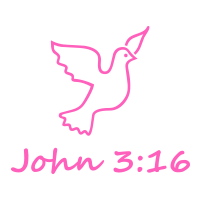 A dove tops this 1-5/8" diameter self-inking round stamp which reads John 3:16 and comes in a choice of 11 stunning ink colors. Orders over $75 ship free!