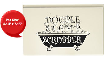 This double stamp scrubber keeps clear & rubber stamps clean. Use w/ Ultra Clean™ to wash the scrubber for long lasting results. Orders ship free over $75!