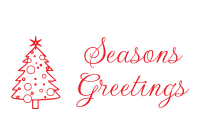 Our lovely holiday stamp features Seasons Greetings with a tree design and is available in your choice of 11 ink colors. Orders over $75 ship free!