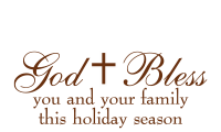 The perfect addition to holiday cards & gifts is the self-inking God Bless w/ cross stamp. 11 ink color options & 2 sizes. Orders over $75 ship free!