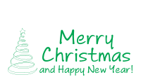 Check out our self-inking Merry Christmas message w/ spiral tree stamp. Great for the holidays! Your choice of 11 ink colors. Order over $75 ship free!