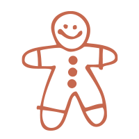 Have fun with holiday cards & crafts with our awesome self-inking Gingerbread Man holiday rubber stamp. Available in 11 ink colors & 4 sizes!